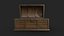 3D model Wooden Coffer - low poly