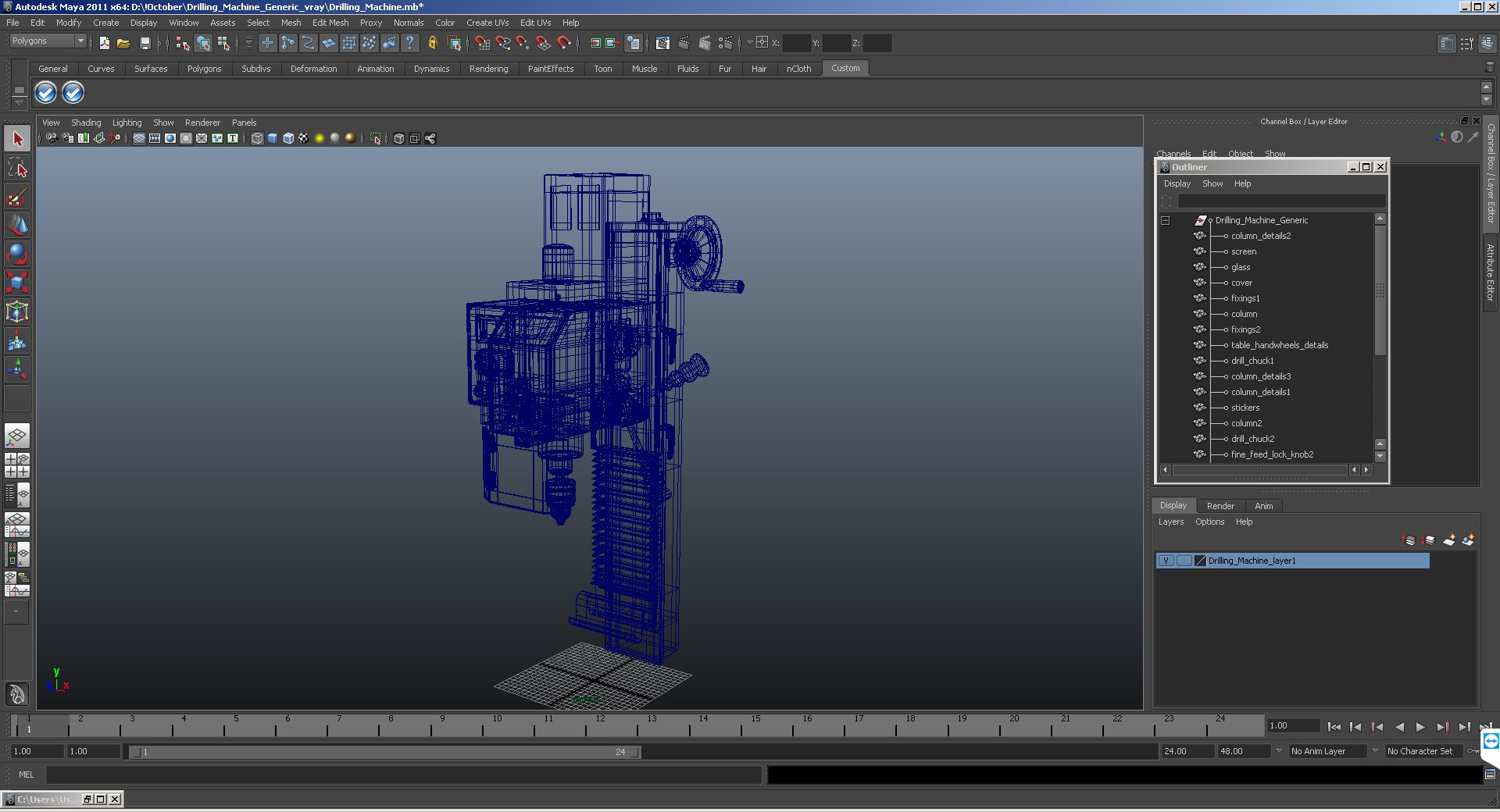 3D Drilling Machine Generic Model - TurboSquid 1335730