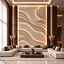 Modern Flowing Waves mural Relief Wall Panel STL CNC 116