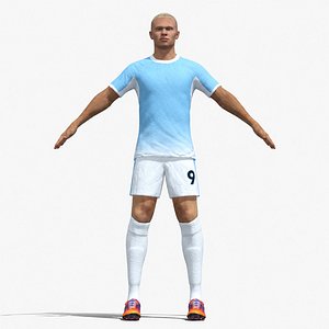 3D A-Pose Rigged Erling Haaland Manchester City 26-27