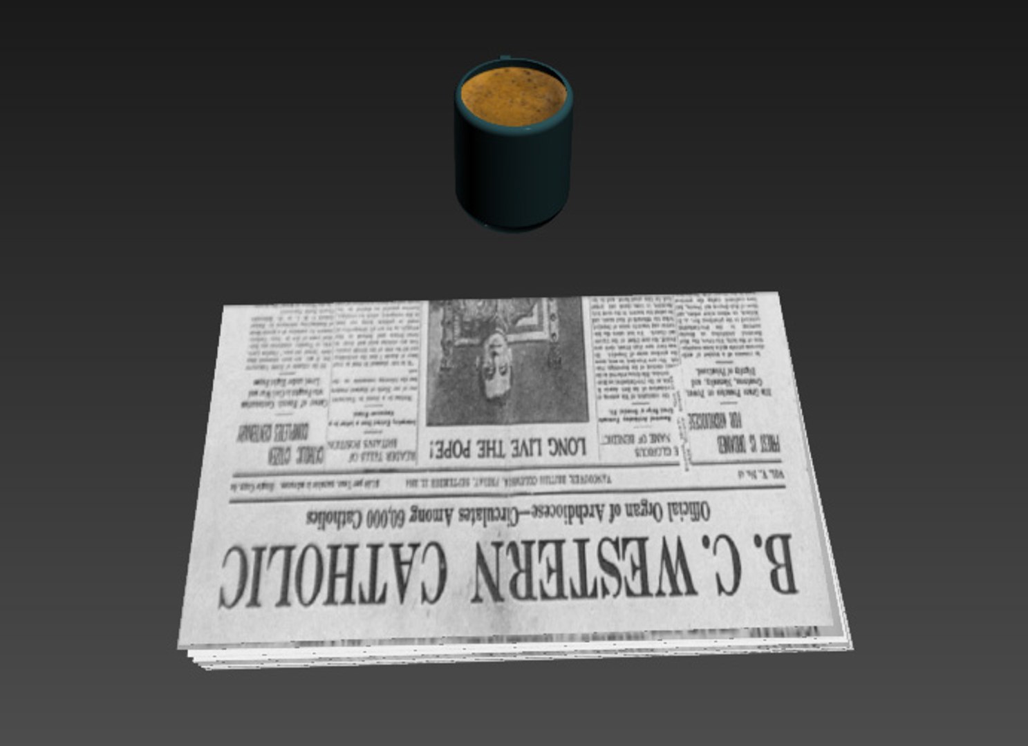 Coffee Newspaper 3D Model - TurboSquid 1353754