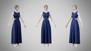 Dress 31 Cobalt Chain 3D model