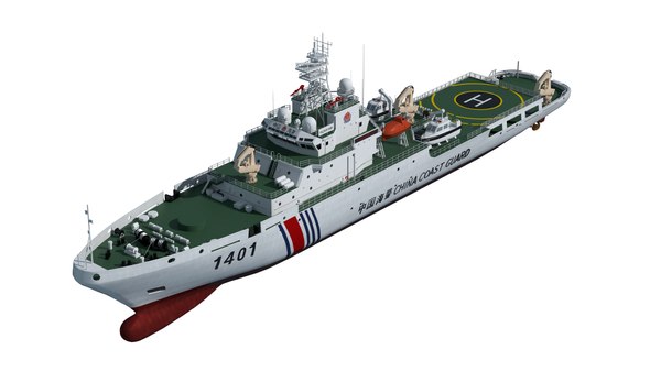 中国海警船1401号 海上法執行官船 新型4896トンの海警船3Dモデル