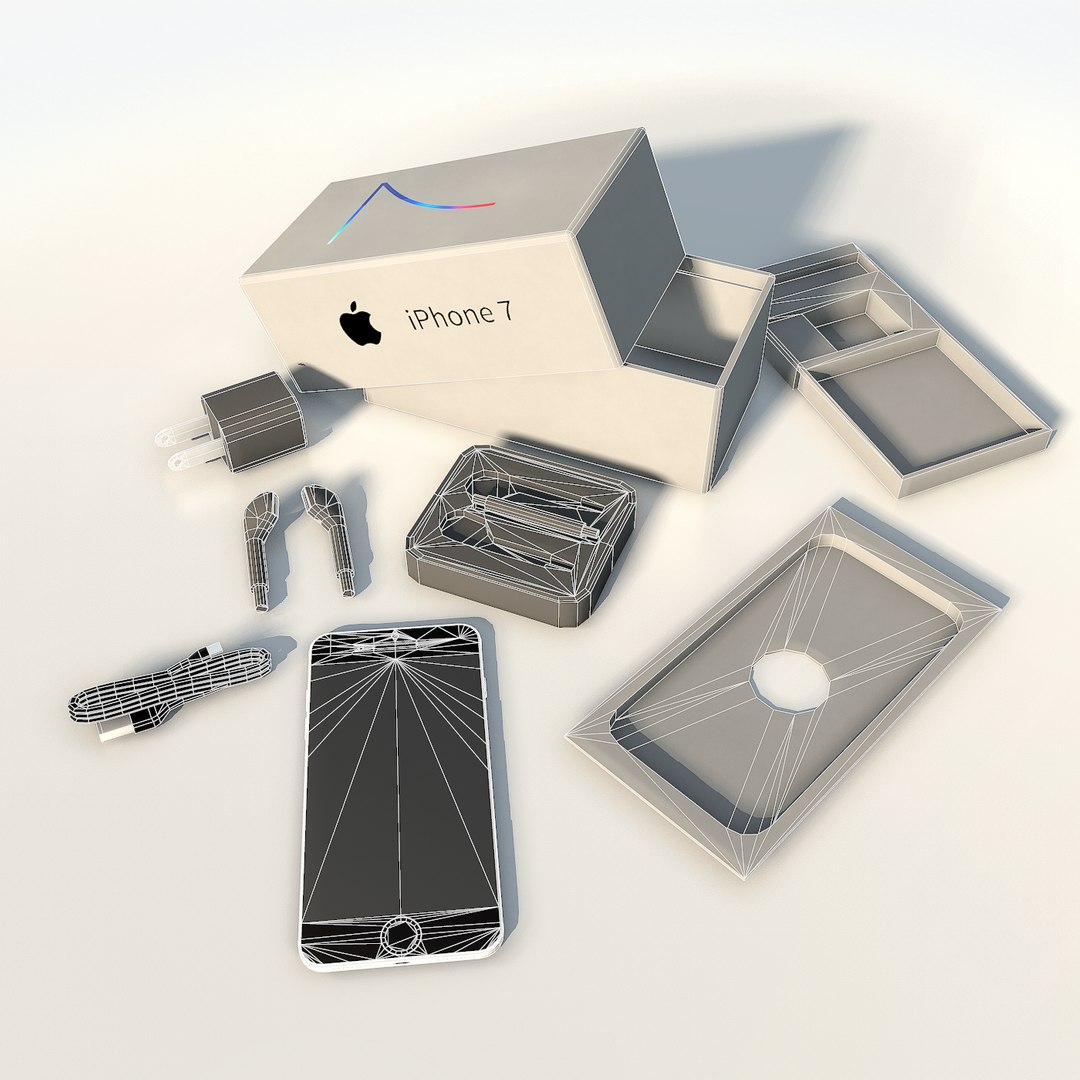 3d Model Of Iphone 7 Package