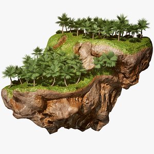 floating island wild 3D model