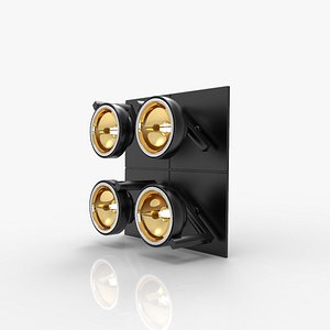 3D model Indoor quadruple Lamp 06