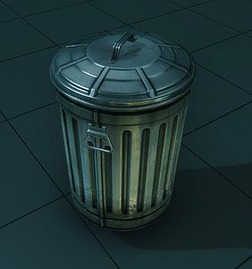 Large Plastic Garbage Bin 3D Model - 3D Models World