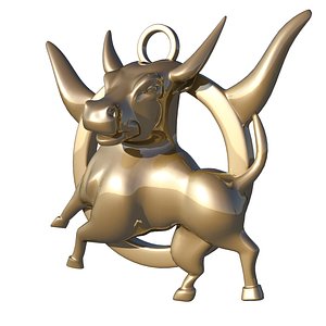 3d model horoscope sign taurus