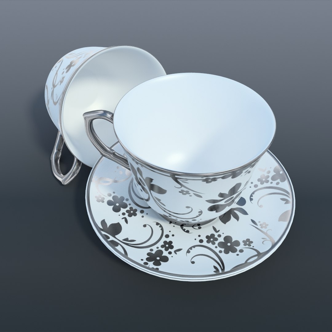 3d Tea Set Model