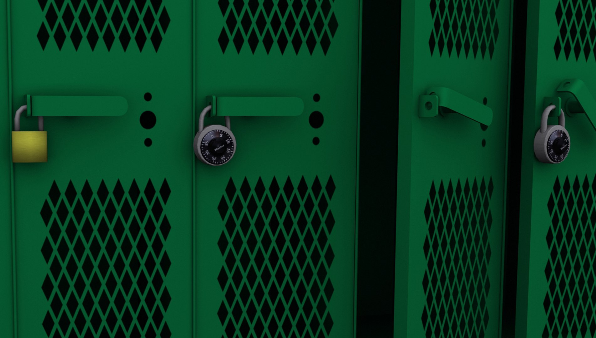 3d metal lockers model