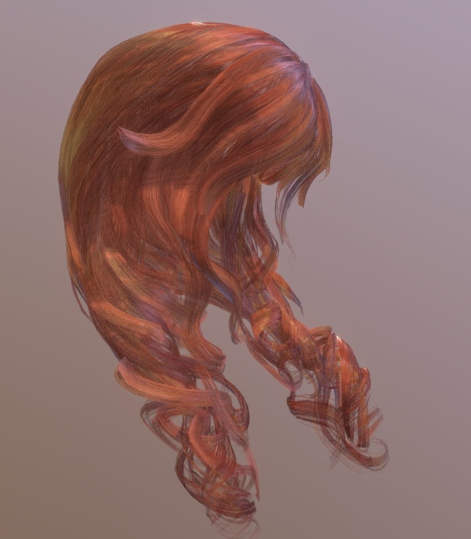 3d Model Female Hairstyle Hair Turbosquid 1417600