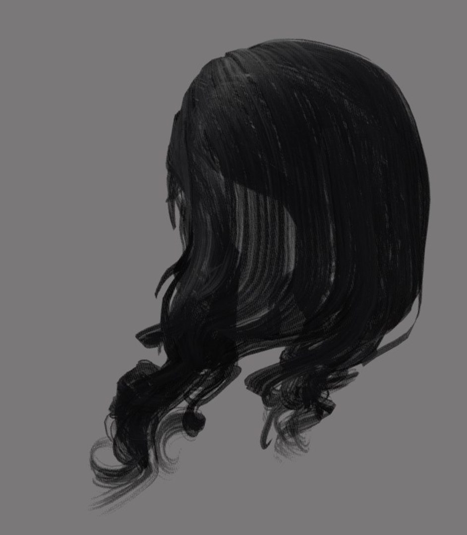 3D Model Female Hairstyle Hair - TurboSquid 1417600