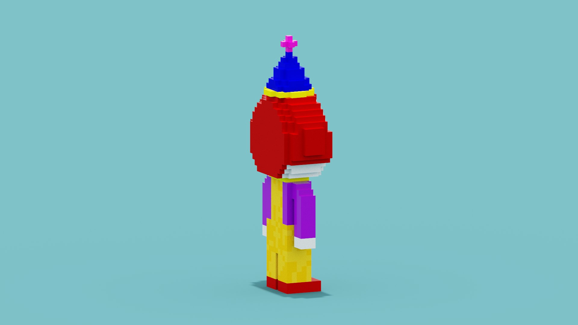 3D model Voxel Clown https://p.turbosquid.com/ts-thumb/mN/ynG8J4/Jq/spin202208120143170009/png/1660258740/1920x1080/fit_q87/770aa5e5f13fb40ee4b10176452f3946267633bc/spin202208120143170009.jpg