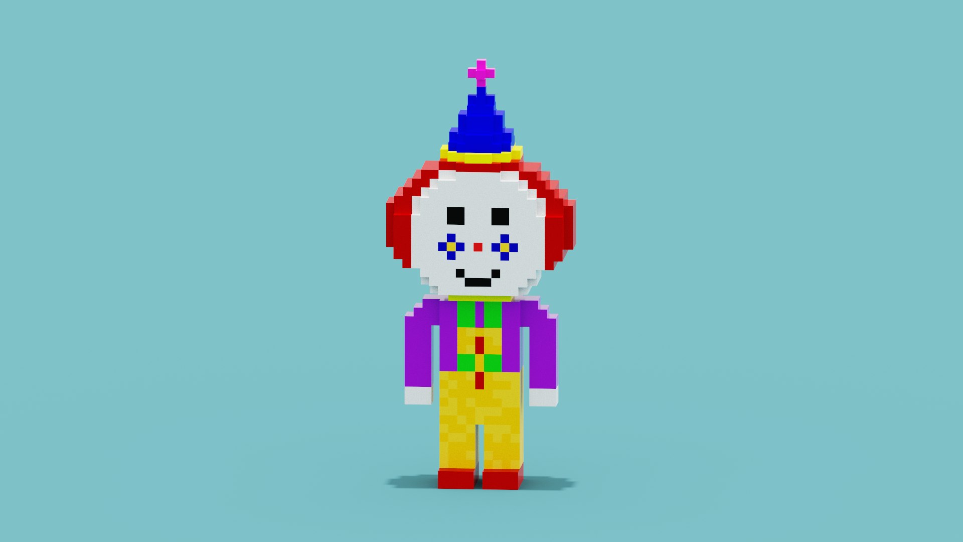 3D model Voxel Clown https://p.turbosquid.com/ts-thumb/mN/ynG8J4/OV/spin202208120143170001/png/1660258667/1920x1080/fit_q87/84103ca0458473a8edeae940dd9f65abfb6ff3c7/spin202208120143170001.jpg