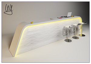 3d complete scene counter desk