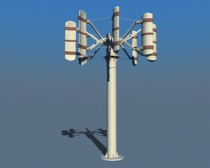 3d model power wind turbine
