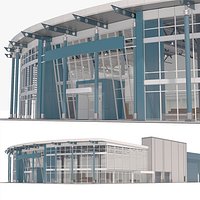 Modern Commercial Building Facade and Interior