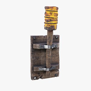 wall torch 3D model