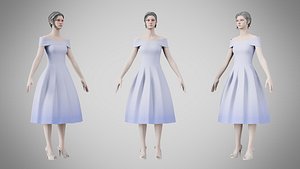 3D Dress 42 Periwinkle