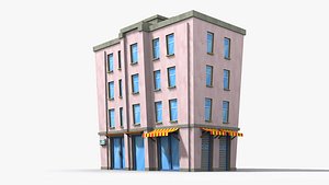3D Cartoon Building x12 model