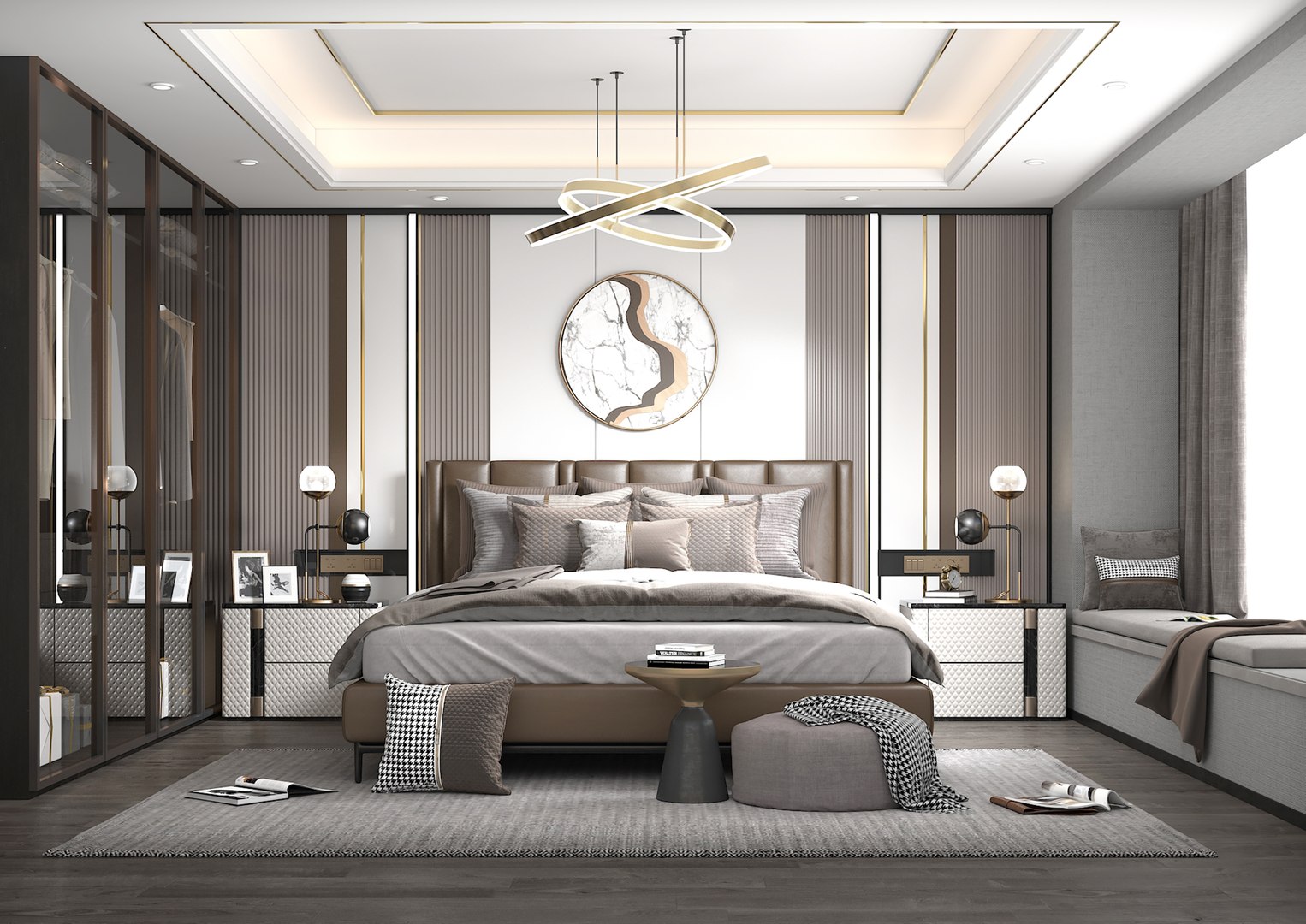 Modern Bedroom Interior Scene 7 model - TurboSquid 1874137