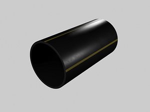 3D model Technical HDPE pipes  with orange lines highpoly