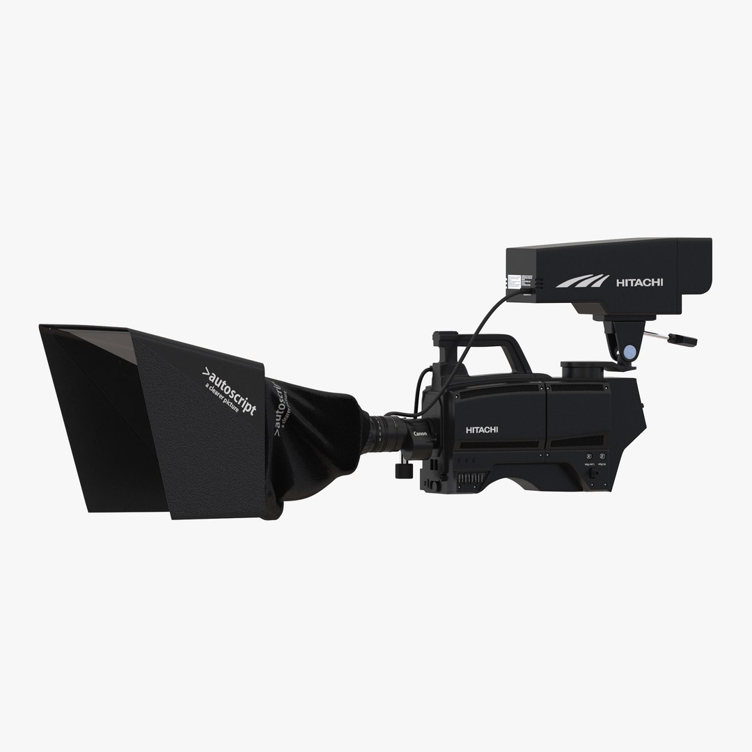 TV Studio Camera Hitachi 2 3D Model 3D model preview
