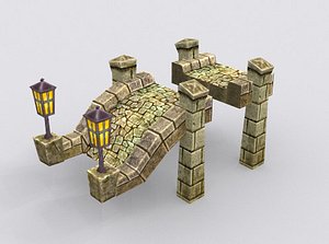 3d model medieval fantasy building stone