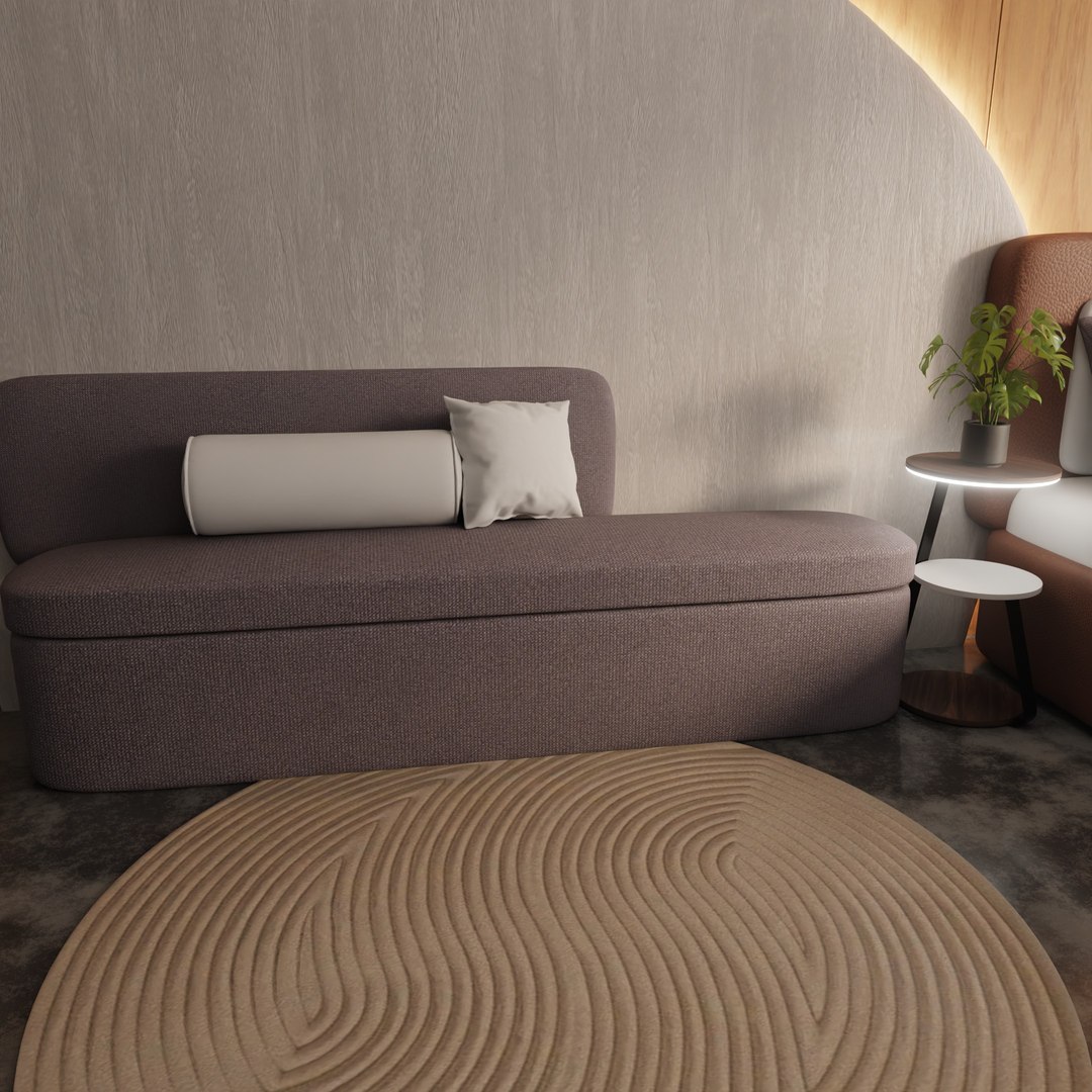 Free 3D Modern Minimalist Bedroom Interior With LED Accent Wall Wooden ...