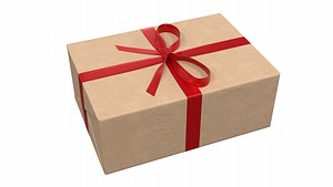 3D Wrapped Gift Box PBR 10 model