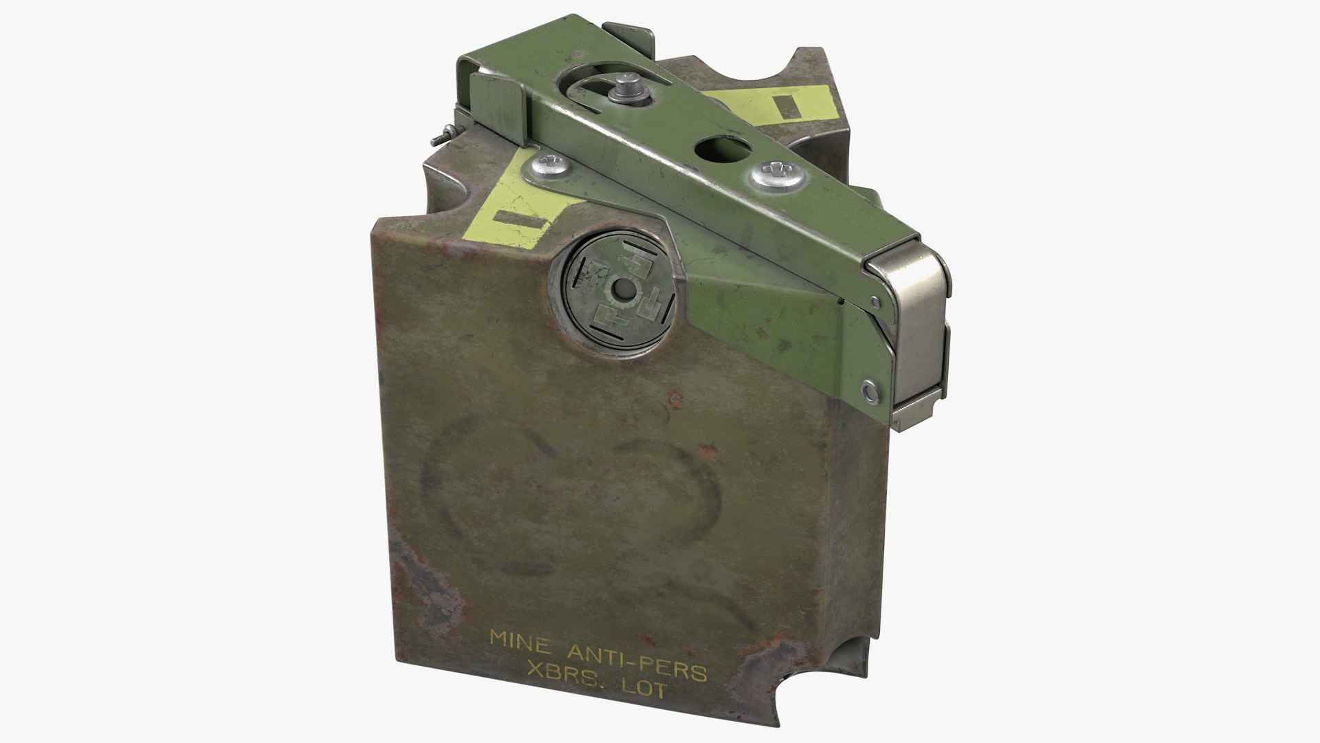 M86 Pursuit Deterrent Munition Land Mine Old 3D model preview