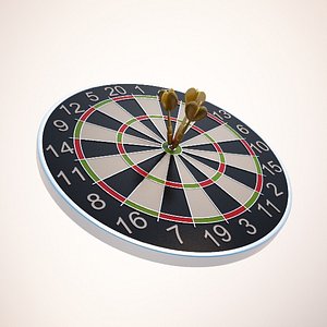 3d dart board model