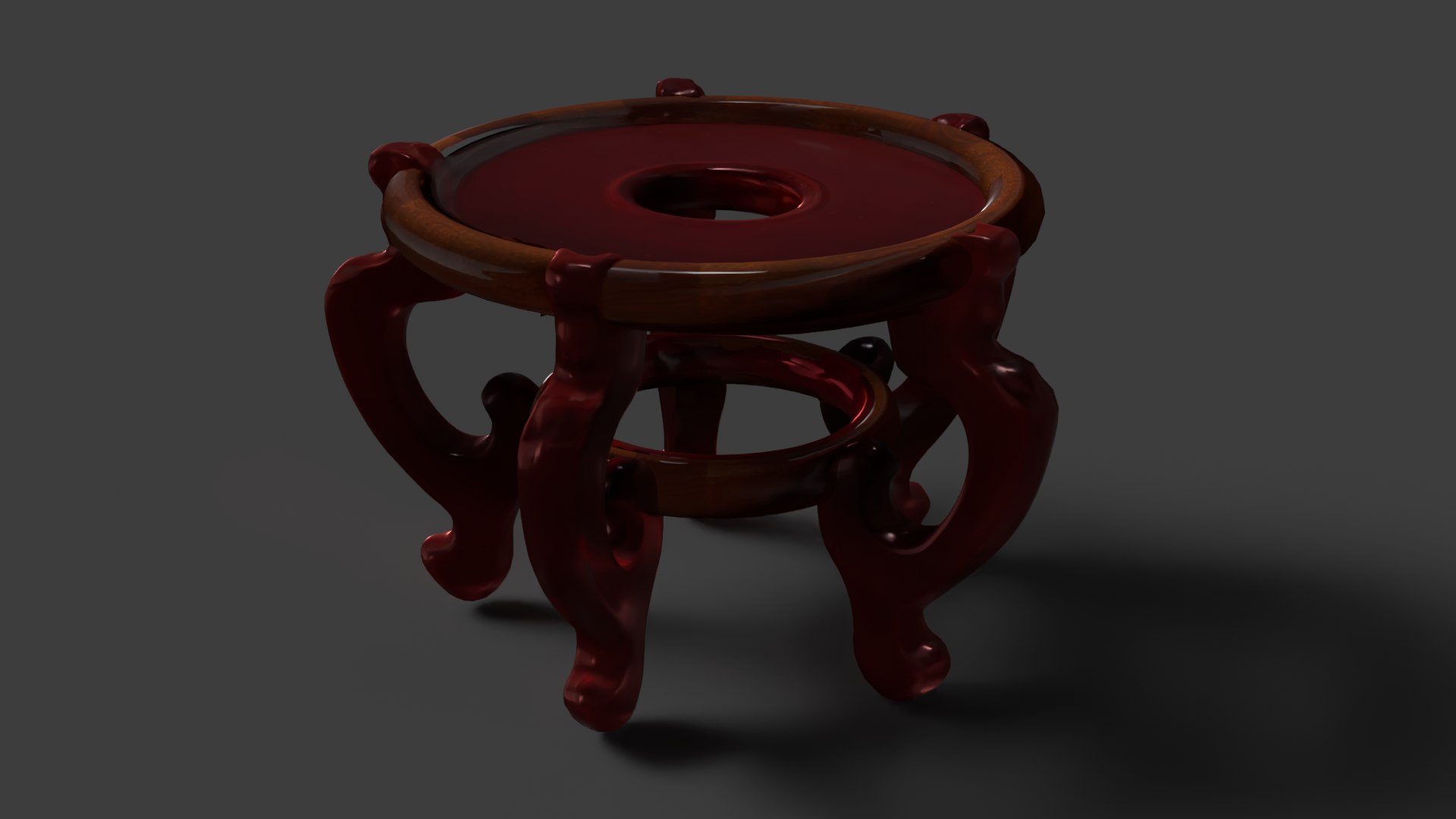 3D Chinese Wooden Round Display Stand - TurboSquid 2309811