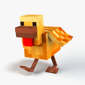 Minecraft Chicken Rig 3D model