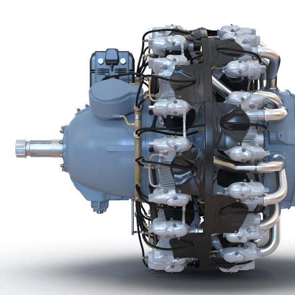 radial engine pratt whitney 3d max