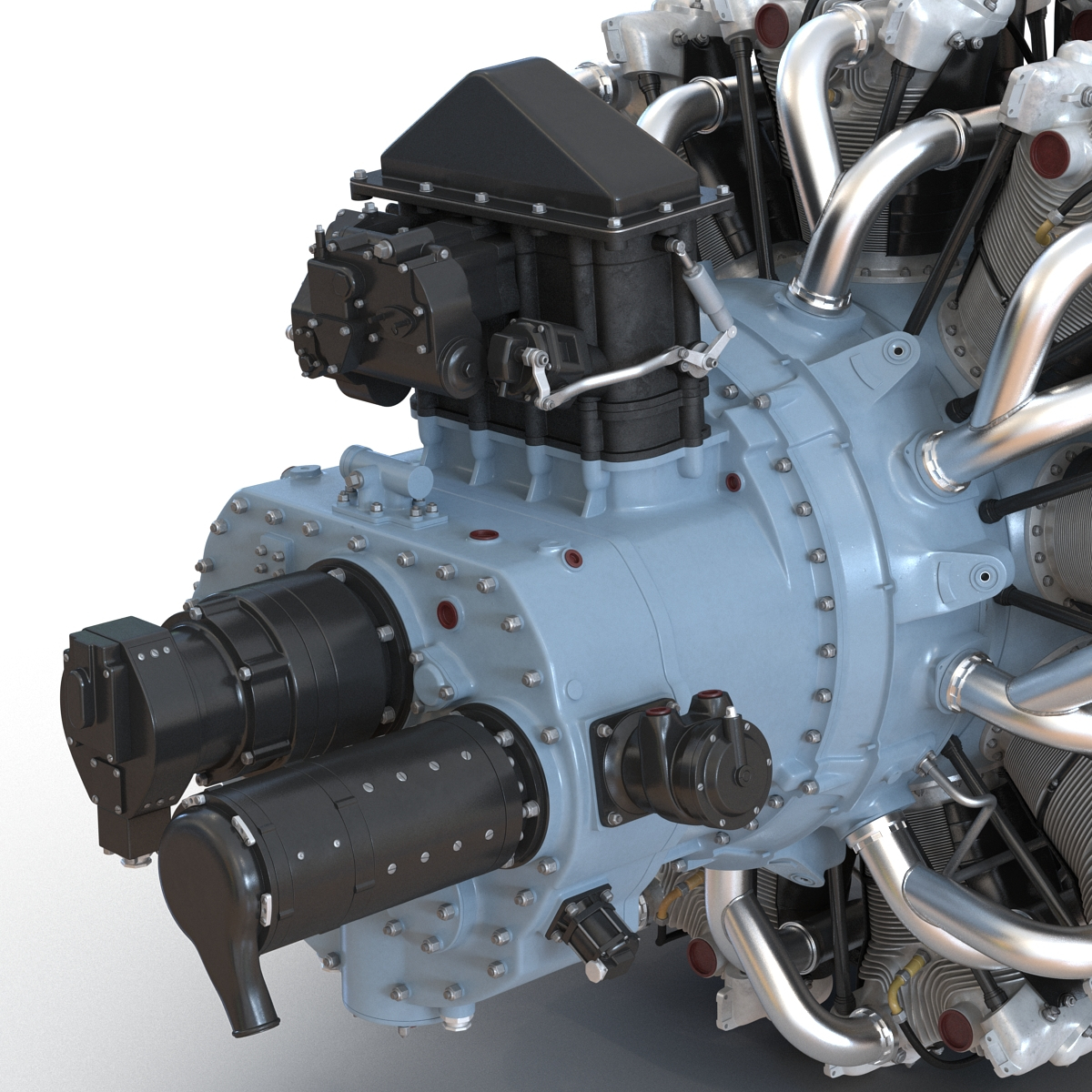 radial engine pratt whitney 3d max