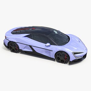 Supercar BYD Yangwang U9 Violet Color Simplified 3D model