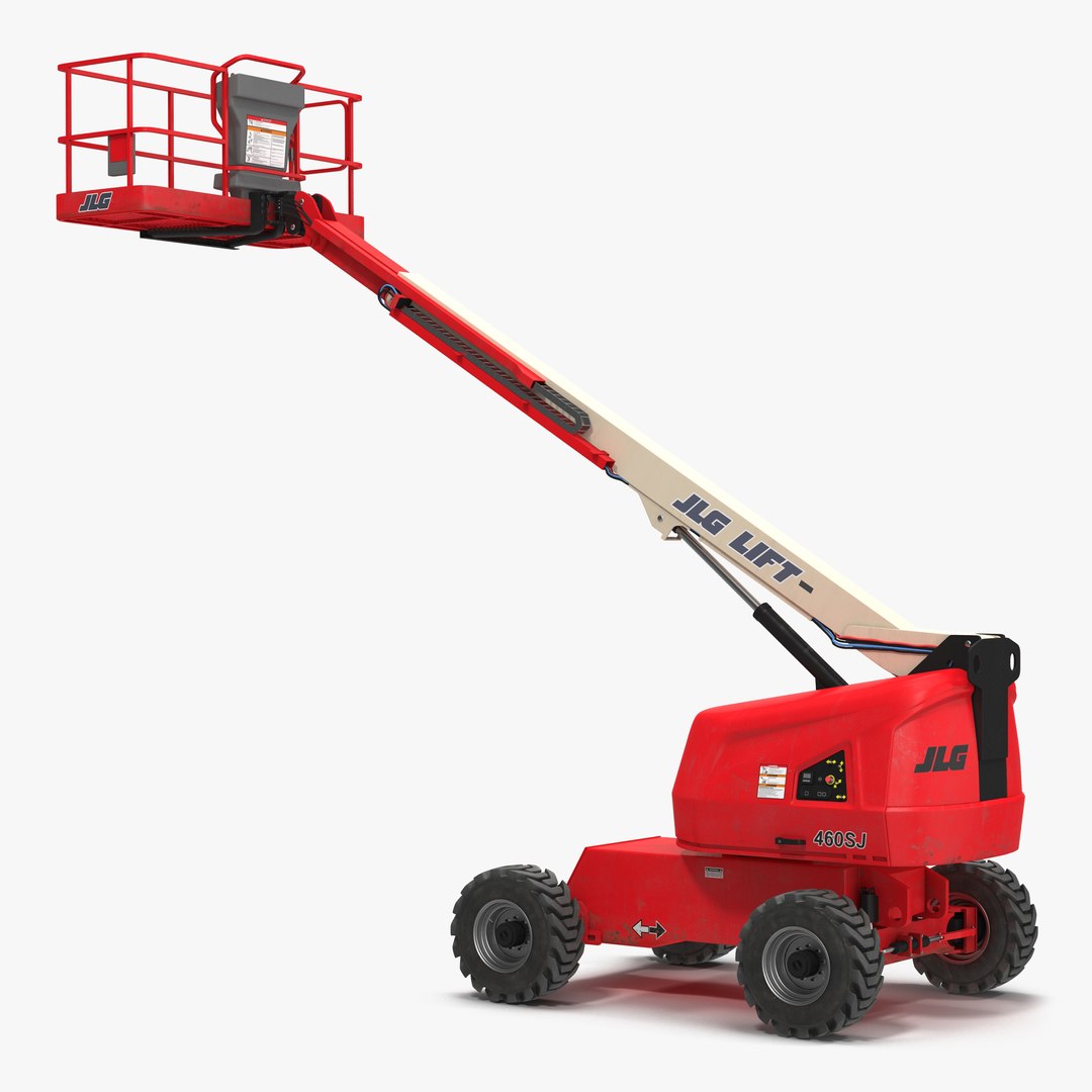 Telescopic Boom Lift JLG Red 2 3D model preview