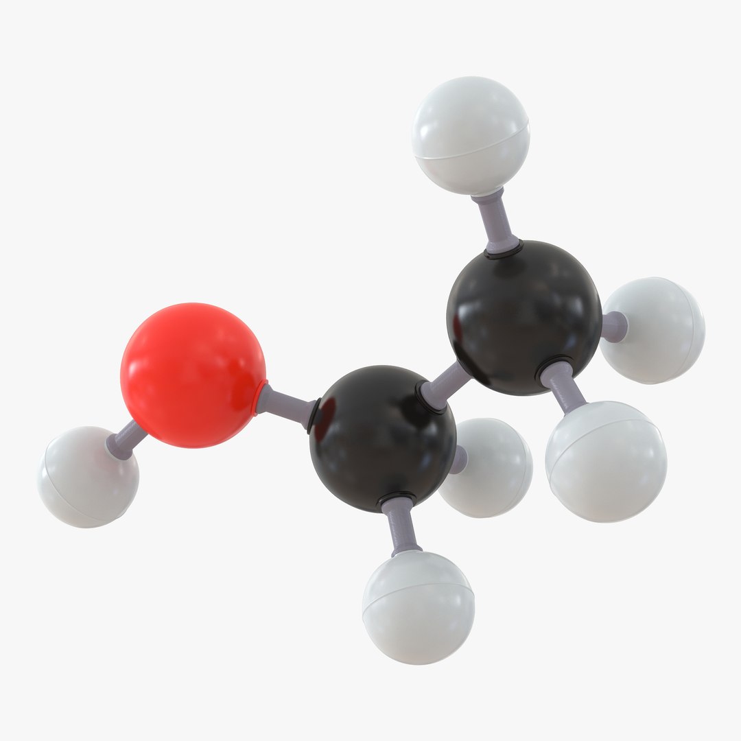 Ethanol Molecule 3D model preview