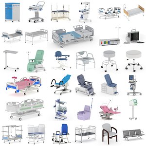 33 Models Medical Patient Care Equipment 3D model