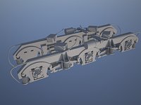 bogey false-panels for tem2um diesel loco model
