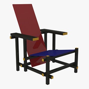 Red and Blue Chair 3D