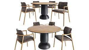Ludo Dining Table and Lord Dining Armchair