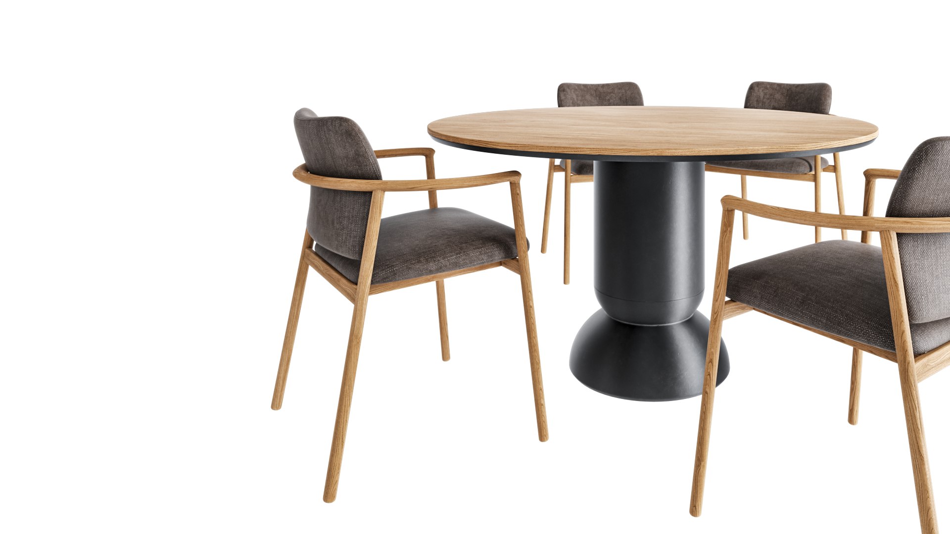 Ludo Dining Table And Lord Dining Armchair 3D Model - TurboSquid 2138862