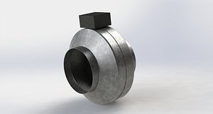 Duct Type Fan Dia 160mm 3D model