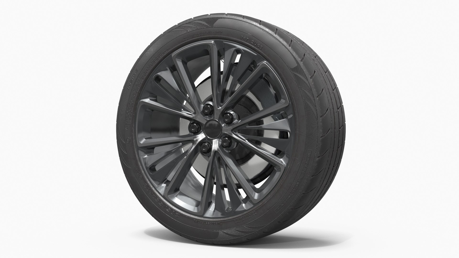 Wheel Hybrid Car with Low Profile Tire 3D model preview