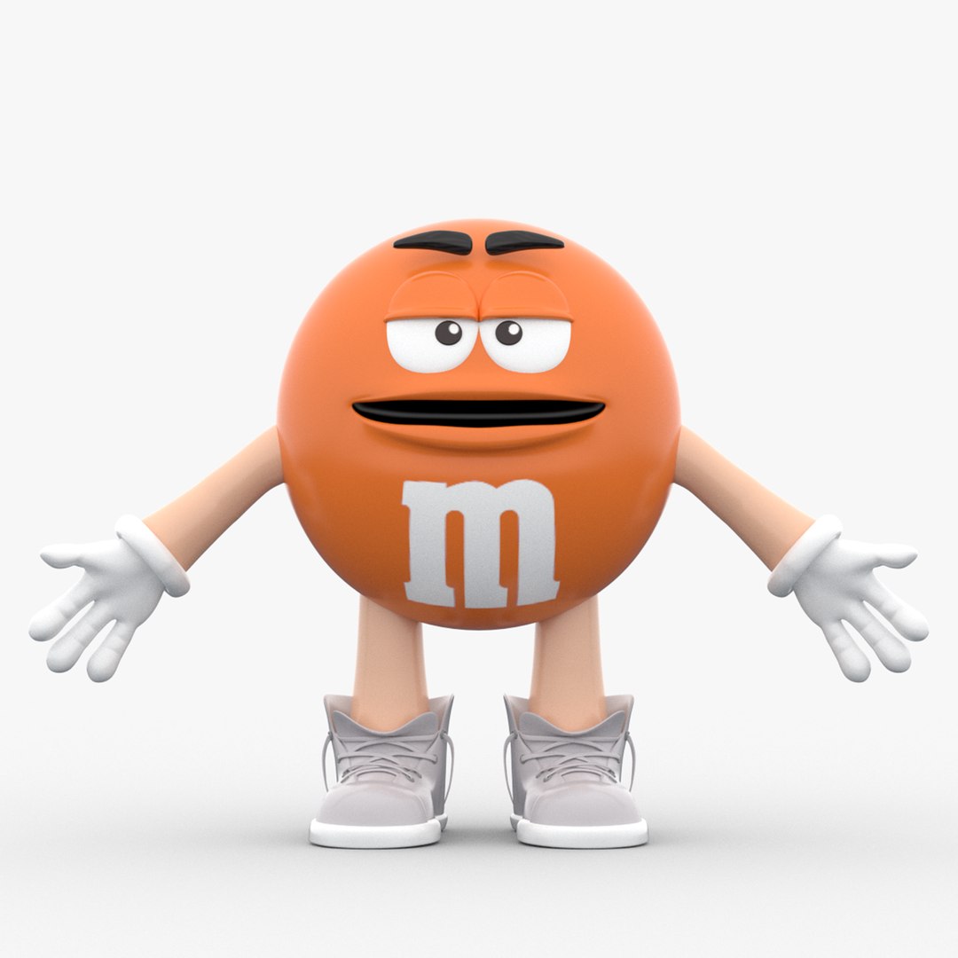 M And Ms Orange Riged 3D Model - TurboSquid 1863115