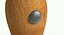 Timbro in legno rotondo dettagliato