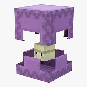 3D Minecraft Shulker Rigged 3D Model Game Ready 4K PBR