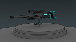 3d cannon sci fi model